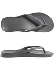 Pair of Grey foam toe thong sandals.
