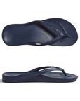 Pair of navy foam toe thong sandals