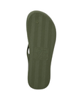 Light treaded foam outsole of thong sandal.