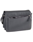 Rear view of the 3/4 organizer bag in grey, displaying the zippered pocket.
