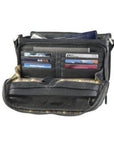Inside view of Derek Alexanders organiational bag.