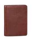 Brown leather wallet bi-fold.