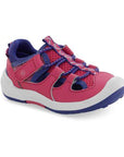 Kids Stride Rite Wade 2.0 Sandal in pink and purple with breathable mesh and water-friendly design for toddlers. Features antimicrobial lining and memory foam.