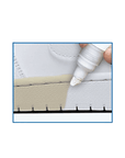 Demonstration of Moneysworth & Best Super White Sneaker Pen restoring white color on sneaker midsole. Effective shoe treatment for dull or yellowed shoes.