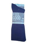 Men's McGregor Non-Elastic Cotton Socks in navy blue, crafted with seamless toe and non-elastic top for improved circulation and comfort.