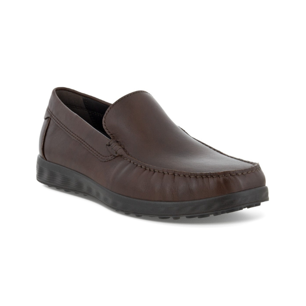 Men's Ecco dark brown leather loafer