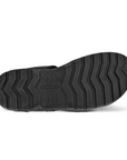 Black treaded outsole with Ecco logo in middle.