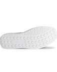 White outsole with circle tread pattern and Ecco logo stamped in middle.