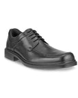 Men's Ecco Helsinki 2 GTX Lace Shoe in black leather with lace-up closure, combining dress shoe style and sneaker-like comfort.