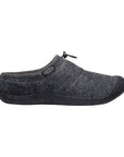 Side view of the Howser III Clog in Grey. Small KEEN logo is stitched to the side.
