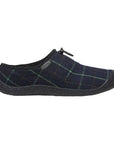 Side view of the Howser III Clog in Navy. Small KEEN logo is stitched on the side.