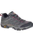 Men's Merrell Moab 3 Sneaker in grey leather and mesh upper.