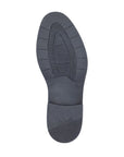 Black rubber outsole with light tread and Rieker logo stamped in heel.