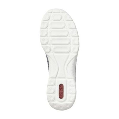 Men&#39;s white outsole with red Rieker logo.