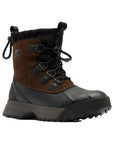 Men's Sorel Scout 87 XT Waterproof Winter Boot in brown and black with rugged tread and lace-up design, ideal for lightweight cold-weather wear.