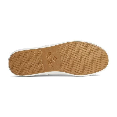 The comfortable Sperry shoes zigzag tread pattern ensures durability, showcased beautifully on a white background.