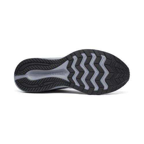 Outsole of Men's Saucony Cohesion 17 sneaker with durable rubber tread for traction during workouts and everyday use.