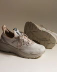 Moea Gen6 Pineapple Laced Sneakers in beige with eco-friendly knit upper, cotton laces, and cushioned sole for women. Sustainable vegan footwear.