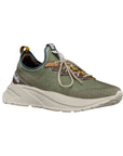 Moea Gen6 Pineapple Laced Sneakers in olive green with eco-friendly pineapple bio-materials, cotton laces, and bamboo lining for women.