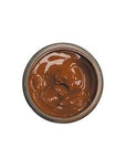 Cognac shoe cream polish in clear jar