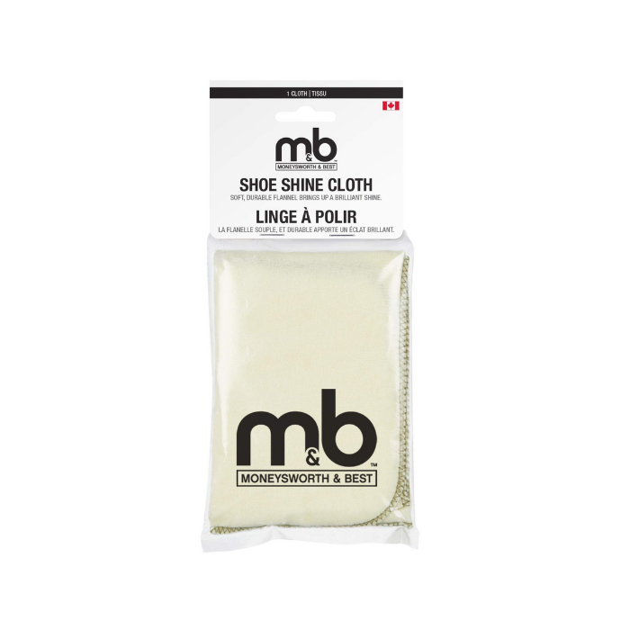 Moneysworth and Best Shoe Shine Cloth for polishing shoes, ideal for applying creams and buffing to a high-gloss, lint-free finish.