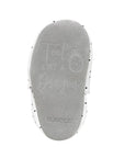 Grey outsole with Robeez logo on heel and "Feel like a Dragon" Stamped next to a dragon fruit.
