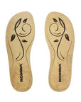 Women's Josef Seibel Ibiza replacement insoles with floral design, crafted from breathable leather for cushioned comfort and arch support.