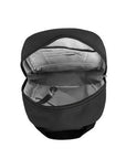 Interior view of Travelon Anti-Theft Classic Sling Bag showing organized compartments, RFID-blocking pockets, and secure clip for valuables.