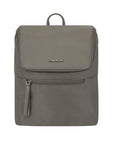 Travelon Anti-Theft Addison Backpack in solid grey color with minimalist design, ideal for secure and stylish commuting.