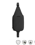 Travelon Anti-Theft Roam Compact Sling in black with anti-theft features like RFID protection and slash-resistant body.