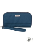 RFID Blocking Double Zip Clutch Wallet