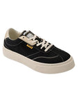 MOEA Gen4 Banana Sneakers for women in black with cream laces and sole, featuring plant-based vegan materials and orthopedic insole.