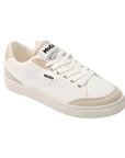 Moea Gen3 Vegan Sneakers in white and beige with CornSkin upper, eco-friendly lace-up design for women’s sustainable fashion.