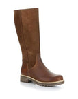 Women's Bos&Co Hudson Tall Boot in tan leather, warm waterproof tall boot with grippy sole for winter conditions.
