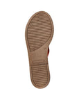 Outsole of rust orange Bueno Hayden Sandal with ribbed tread for grip, designed for daily wear and comfort.