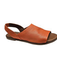 Rust orange Bueno Hayden Sandal for women made from genuine leather, featuring a cushioned footbed and slingback strap.