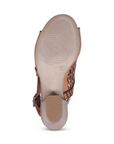 Outsole of Cali heeled sandal.
