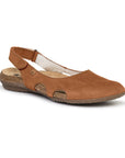 Women's El Naturalista N413 closed-toe leather sandal in brown with recycled cork sole and adjustable backstrap, ideal for summer comfort.