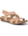 El Naturalista N5079 Backstrap Sandal in blush pink with eco-friendly leather and cushioned footbed for all-day summer comfort.
