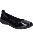 Glossy black patent women's Josef Seibel Fenja 01 flat.