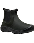 Women's Keen Greta Chelsea Boot in black leather with rugged outsole.