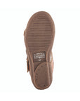Bottom sole of the Women's L'Artiste Aymee Sandal with textured rubber grip and L'Artiste logo embossed near the heel.