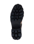 Bottom tread view of Women's L'Artiste Severity Combat Platform Boot showcasing durable, slip-resistant rubber outsole for all-day comfort.