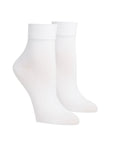 Women's McGregor bamboo non-elastic ankle socks in white, featuring a soft, breathable bamboo knit and comfort cuff for all-day wear.
