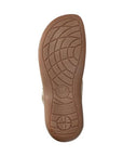Outsole view of Mephisto Alinda women's sandals showing non-slip rubber sole with shock-absorbing tread design for enhanced grip and support.