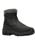 Women's Merrell Coldpack 3 Boots in black with waterproof leather and insulated lining, ideal for winter hiking and outdoor wear.