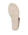 Beige light treaded outsole with Remonte logo on heel.