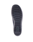 Outsole view of the black Remonte R1402 women's sneaker showing durable tread for grip and everyday comfort.
