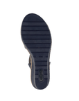 Blue line tread pattern outsole with Remonte logo on heel.