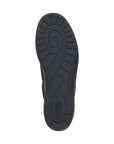 Outsole view of the black Remonte R7637 Lace-Up Sneaker showing durable, shock-absorbing tread for enhanced grip and comfort.